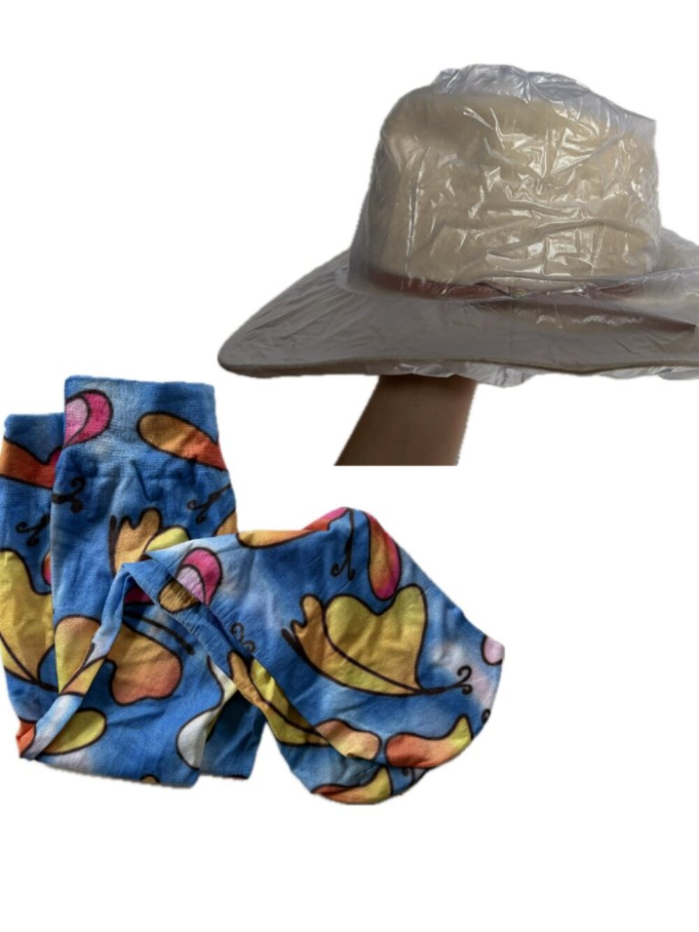 Equestrian accessories: Boot socks and western hat cover